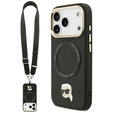Θήκη Karl Lagerfeld Big Strap Karl Metal Logo MagSafe για iPhone 17 Pro