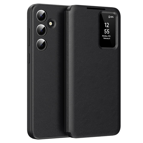 Αναδιπλούμενη θήκη για Samsung Galaxy S23 FE, Smart View Wallet, μαύρη