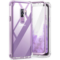 Θήκη για Samsung Galaxy S9 Plus, Suritch Full Body, διαφανής / βιολετί