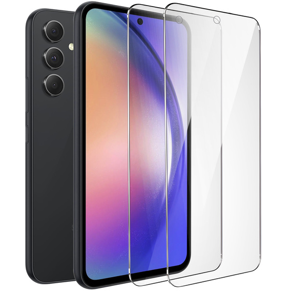 2x Μετριασμένο γυαλί για Samsung Galaxy A54 5G, ERBORD 9H Hard Glass στην οθόνη