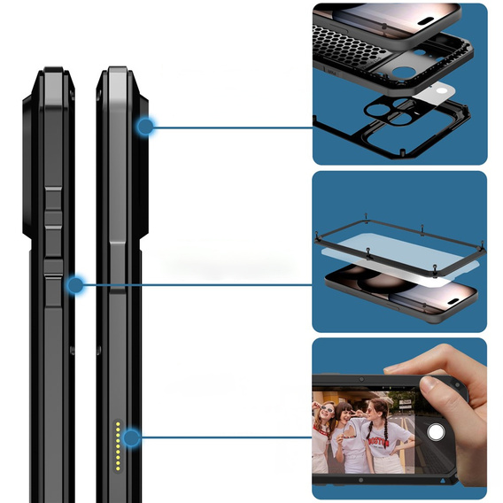 Θήκη με ενσωματωμένο γυαλί ασφαλείας για iPhone 17 Pro Max