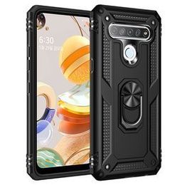 θωρακισμένη θήκη για LG K61, Nox Case Ring, μαύρη