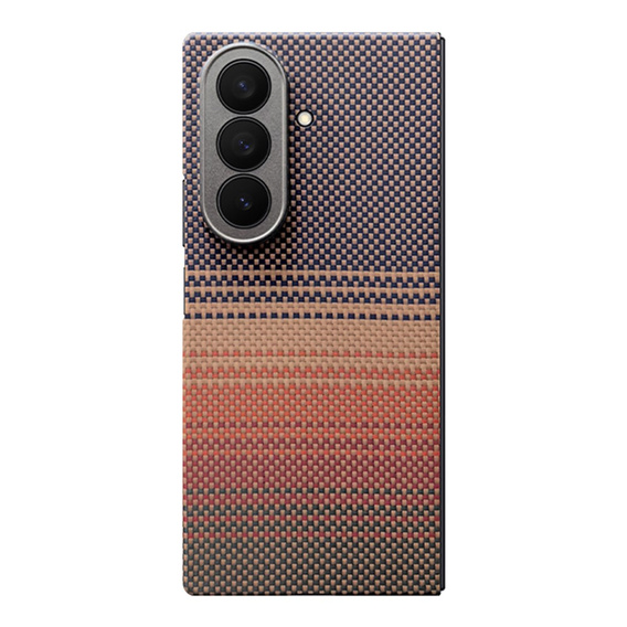 Θήκη για Samsung Galaxy Z Fold6 5G - μαγνητική ίνα αραμιδίου, πορτοκαλί