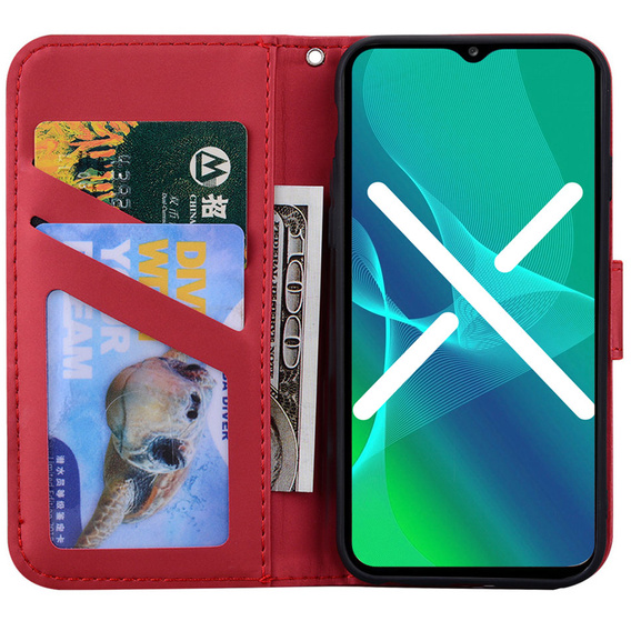 Θήκη με πτερύγιο για Xiaomi Redmi Note 8 Pro, Wallet Cat, κόκκινη