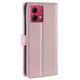 Θήκη με πτερύγιο για Motorola Moto G84 5G, Wallet Zipper Pocket, ροζ