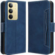 Θήκη με πτερύγιο για Realme 14X / Realme C75, Card Slot, σκούρο μπλε