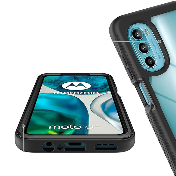 Θήκη για Motorola Moto G52 4G / G82 5G, Shockproof, με μεμβράνη, μαύρη