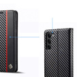 Θήκη με πτερύγιο για Samsung Galaxy S24, Carbon LC.IMEEKE, μαύρη