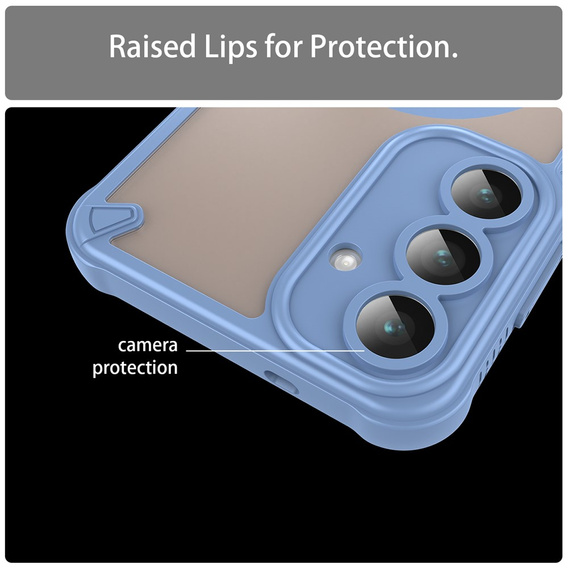 Θωρακισμένη θήκη για Samsung Galaxy S25 FE, για MagSafe, μαύρο ματ