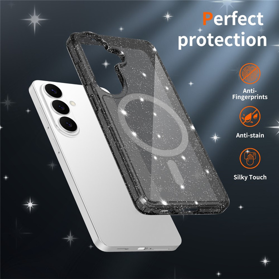 Μπλουζάκι MagSafe για Samsung Galaxy S26, διαφανές / μαύρο