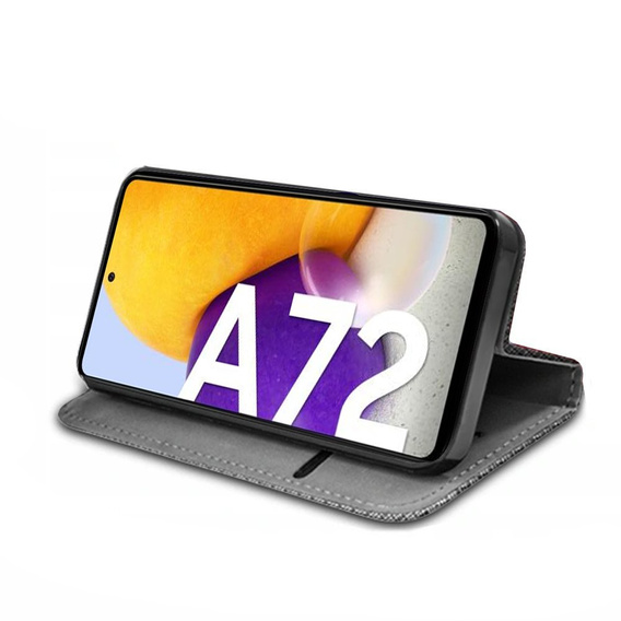 Θήκη με πτερύγιο για Samsung Galaxy A72 5G / A72 LTE, Wallet Smart Magnet, μπλε
