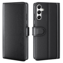 θήκη με πτερύγιο για Samsung Galaxy A35 5G, Split Leather, μαύρη