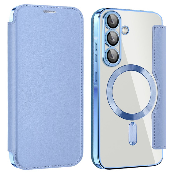 Θήκη με πτερύγιο για Samsung Galaxy A36, RFID Wallet MagSafe CamShield, μπλε