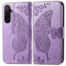 Θήκη με πτερύγιο για Samsung Galaxy A26, Butterfly, μωβ