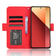 Θήκη με πτερύγιο για Xiaomi Redmi Note 13 Pro 4G / Xiaomi Redmi Note 14S / Xiaomi Poco M6 Pro 4G, Card Slot, κόκκινη