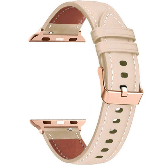 Δερμάτινο λουράκι για Apple Watch 1/2/3/4/5/6/7/8/SE/Ultra 42/44/45/49mm, ροζ