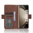 Θήκη με πτερύγιο για Samsung Galaxy Z Fold 5 5G, Card Slot, καφέ