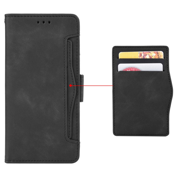 Θήκη με πτερύγιο για Sony Xperia 1 VI, Card Slot, μαύρη