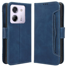 Θήκη με πτερύγιο για Xiaomi Poco M7 Pro 5G, Card Slot, σκούρο μπλε