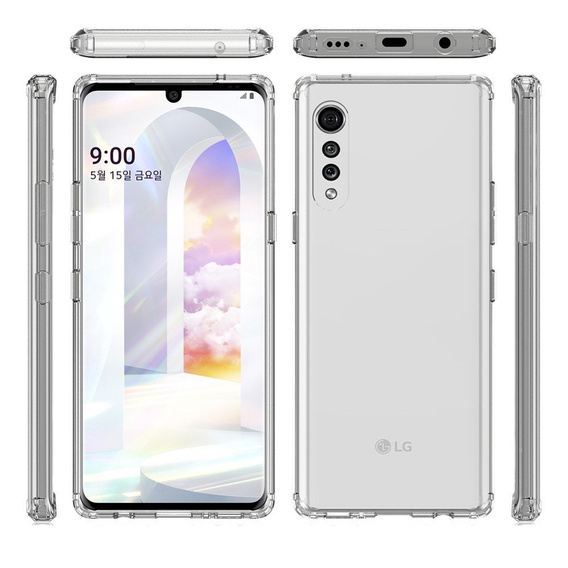 Θήκη για LG Velvet, Fusion Hybrid, διαφανής