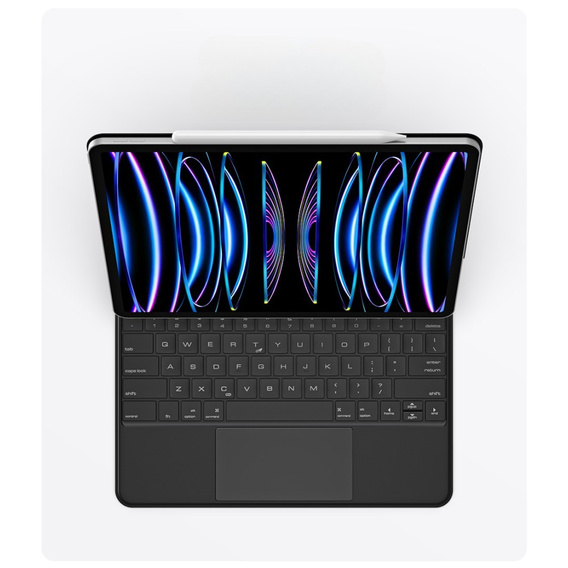 Θήκη + πληκτρολόγιο iPad Pro 12.9" 2022/2021/2020 (6/5/4 gen.), Dux Ducis Keyboard TouchPad, μαύρη