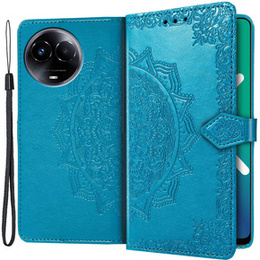 Θήκη με πτερύγιο για Realme 11 5G, Mandala, μπλε