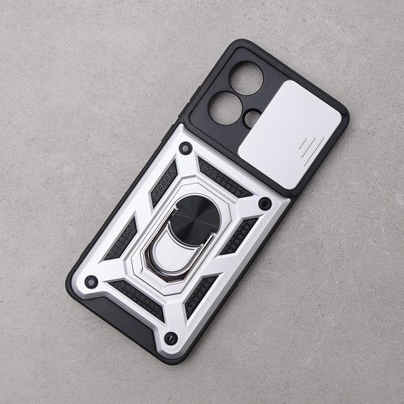 Θήκη για Motorola Edge 40 Neo, CamShield Slide, ασημένιο