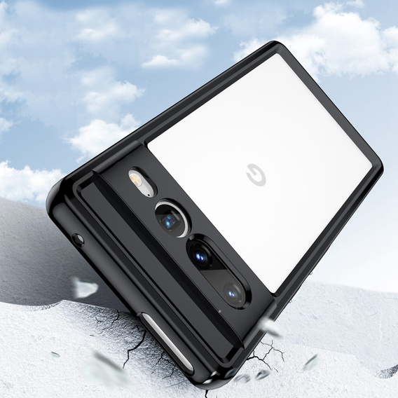 Θήκη για Google Pixel 7 Pro 5G, Fusion Hybrid, με προστασία κάμερας, διαφανής / μαύρη