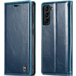 θήκη CASEME για Samsung Galaxy S21 FE, Waxy Textured, μπλε