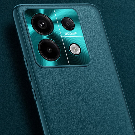 Δερμάτινη θήκη για Xiaomi Redmi Note 13 Pro+, leather hybrid, πράσινη