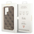 GUESS Θήκη για Samsung Galaxy S24 Ultra, 4G Charms Collection Hardcase, καφέ