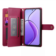 Θήκη με πτερύγιο για Realme 14 Pro+ 5G, Wallet Zipper Pocket, κόκκινη