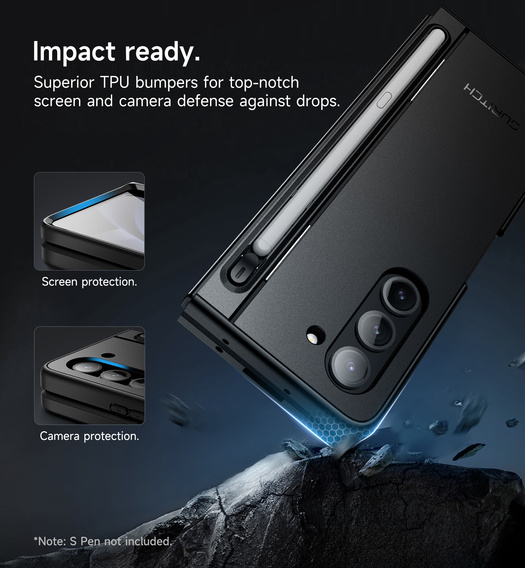 Θήκη Suritch Full Body με βάση και θήκη για γραφίδα για Samsung Galaxy Z Fold5