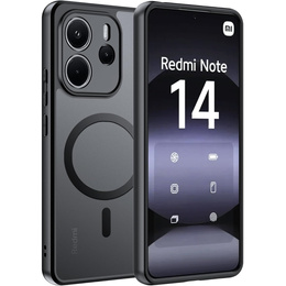 Θήκη για Xiaomi Redmi Note 14 4G, για MagSafe, ERBORD Μatt Case, μαύρη + Γυαλί οθόνης