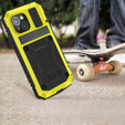 Θήκη για iPhone 15, R-JUST, θωρακισμένη, κίτρινη / μαύρη