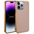 Θήκη για iPhone 14 Pro, Cowhide Leather, ροζ