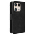 Θήκη με πτερύγιο για Motorola Edge 50 Ultra, Card Slot, μαύρη