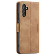 Θήκη για Samsung Galaxy A14 4G/5G, ERBORD Vintage, πορτοφόλι με πτερύγιο, καφέ
