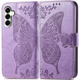 Θήκη με πτερύγιο για Samsung Galaxy S25 FE, Butterfly, μωβ