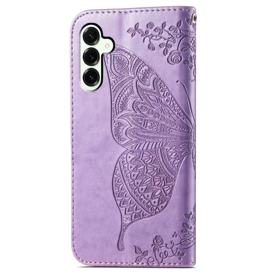 Θήκη με πτερύγιο για Samsung Galaxy S25 FE, Butterfly, μωβ