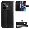 Θήκη με πτερύγιο για Realme GT 7 / 7T, Crazy Horse Wallet, μαύρη