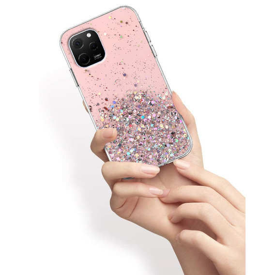 Θήκη για Huawei Nova Y61, Glittery, ροζ