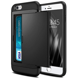 Θήκη για iPhone 7/8/SE 2020/SE 2022, Sliding Card Holder, μαύρη