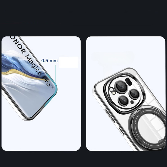 Μαγνητική θήκη για Honor Magic 6 Pro 5G, για MagSafe, μαύρη