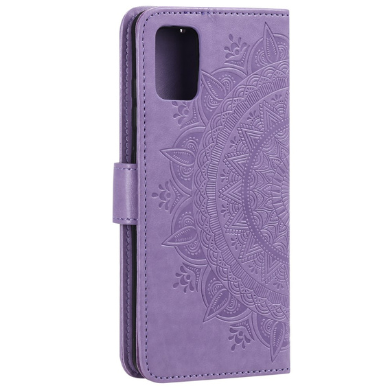 Θήκη με πτερύγιο για Oppo Reno6 5G, Mandala, μωβ