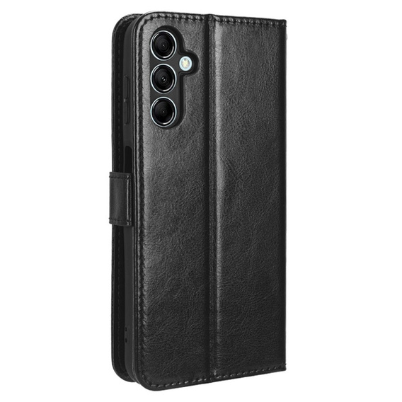 Θήκη με πτερύγιο για Samsung Galaxy M34, Crazy Horse Wallet, μαύρη