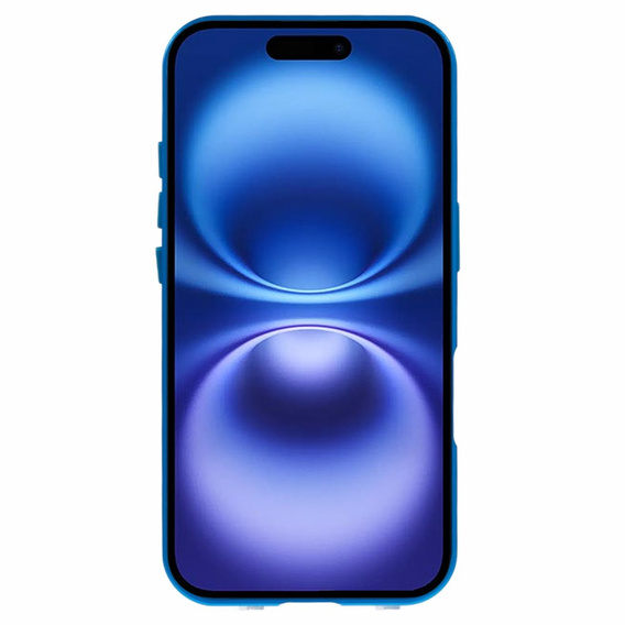 θήκη για το iPhone 16, Magnetic Dual Glass, μπλε