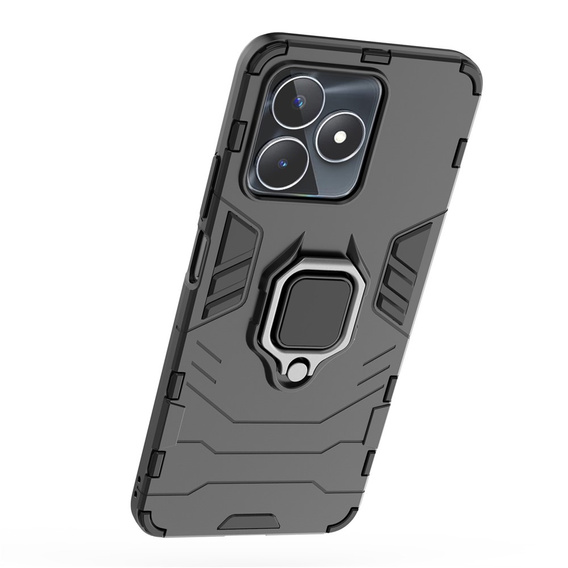 Θήκη για Realme C51, Kickstand Ring, μαύρη