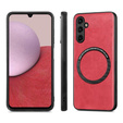 Θήκη για Samsung Galaxy A14 5G, Leather Hybrid MagSafe, κόκκινη