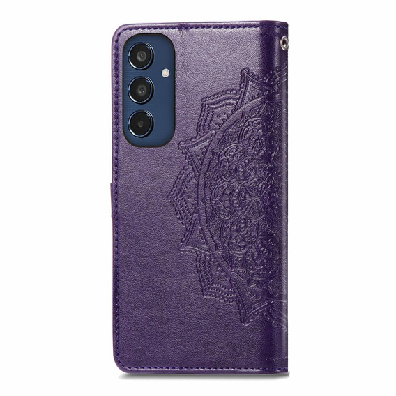 Θήκη με πτερύγιο για Samsung Galaxy M35, Mandala, μωβ